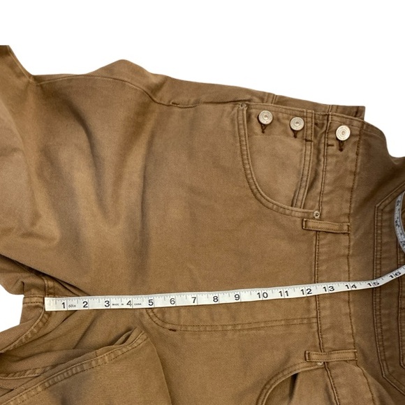 Free People NWT Deep Trance Overalls Brown Sugar Size Large Waist 18 - Picture 10 of 17